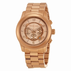 Michael Kors MK8096 Runway Mens Quartz Rose Gold-tone Stainless Steel