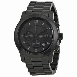 Michael Kors MK8157 Runway Mens Quartz Black Ion-plated Stainless Steel