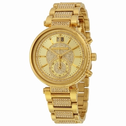 Michael Kors MK6308 Sawyer Ladies Quartz Gold-Tone Stainless Steel