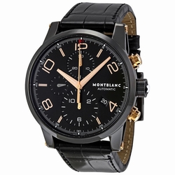 Montblanc 105805 Timewalker Mens Automatic Black Ion Plated Stainless Steel