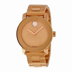 Movado 3600335 Ladies Quartz Rose Gold Ion-plated Stainless Steel