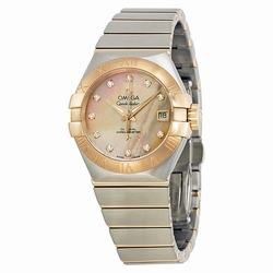 Omega 123.20.27.20.57.001 Constellation Ladies Automatic 18Kt Rose Gold and Stainless Steel