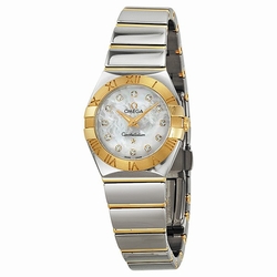 Omega 12320246055004 Constellation Ladies Quartz Stainless Steel and yellow gold