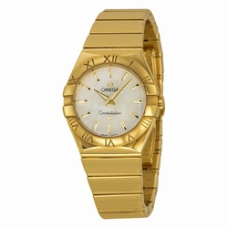 Omega 12350276005004 Constellation Ladies Quartz 18kt Yellow Gold