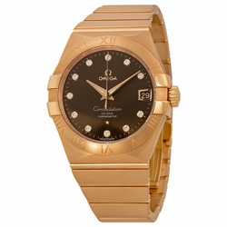 Omega 12350382163001 Constellation Mens Automatic 18kt Rose Gold