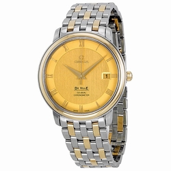 Omega 4374.1100 DeVille Mens Automatic Stainless Steel and 18k Yellow Gold