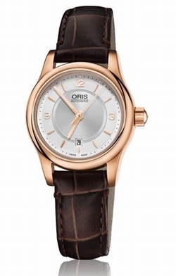 Oris 01 561 7650 4831-07 6 14 10 Ladies Automatic Rose-Gold PVD Plated Stainless Steel