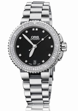 Oris 01 733 7652 4994-07 8 18 01P Aquis Ladies Automatic Stainless Steel