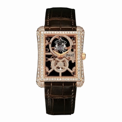 Piaget G0A31047 Mens Hand Wind 18K Rose Gold Case Set with Diamonds