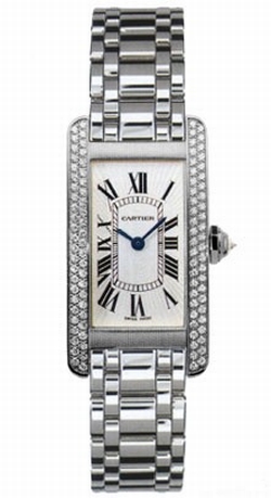 Cartier WB7018L1 Tank Ladies Quartz 18kt White Gold