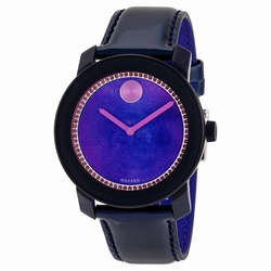 Movado 3600268 Bold Ladies Quartz Black TR90 Composite and Stainless Steel