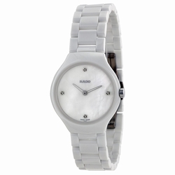 Rado R27958902 TRUE Ladies Quartz White Ceramic