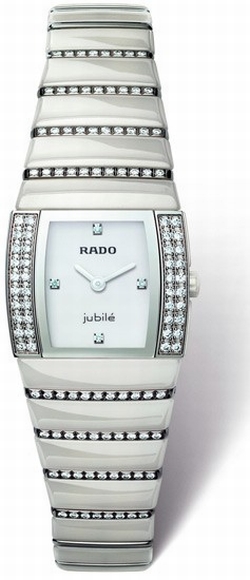 Rado DO-R13633709 Ladies Quartz White Ceramic and 18kt White Gold