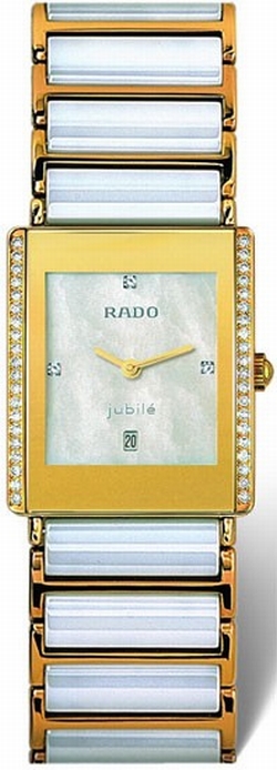 Rado R20338902 Integral Unisex Quartz 18kt Yellow Gold And Pearl-tone Ceramic