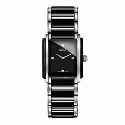 Rado R20613712 Integral Ladies Quartz Black Ceramic and Stainless Steel