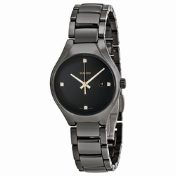 Rado R27059712 TRUE Ladies Quartz High-Tech Black Ceramic