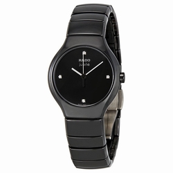 Rado R27655742 TRUE Ladies Quartz Black Ceramic