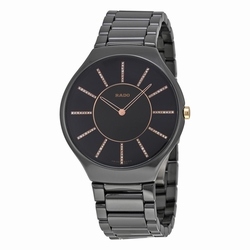 Rado R27741702 TRUE Ladies Quartz Black Ceramic