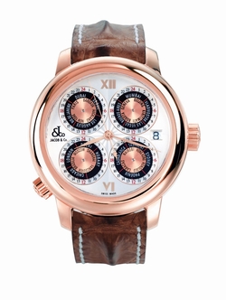 Jacob Co. gMT11rg GMT World Time Automatic Mens Automatic Rose Gold