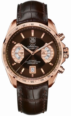 Tag Heuer CAV514C.FC8171 Grand Carrera Mens Automatic 18K Rose Gold