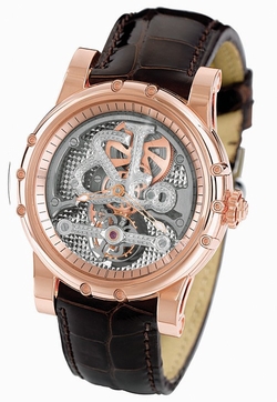 Jacob Co. NT3rg The Napoleon Collection Mens Hand Wind 18k Rose Gold