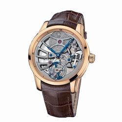Ulysse Nardin 1706-129 Mens Hand Wind 18K Rose Gold