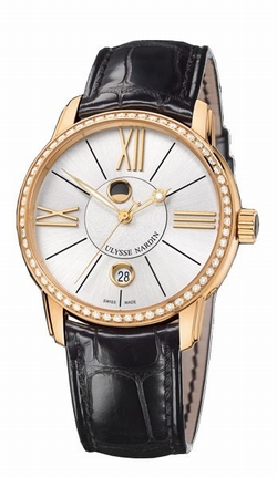 Ulysse Nardin 8296-122B-2-41 Classico Luna Mens Automatic 18kt Rose Gold
