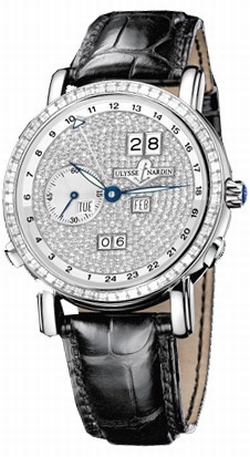 Ulysse Nardin 320-89BAG-091 GMT Perpetual Mens Automatic 18kt white gold