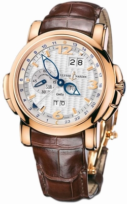 Ulysse Nardin 326-60/60 GMT Perpetual Mens Automatic 18kt Rose Gold