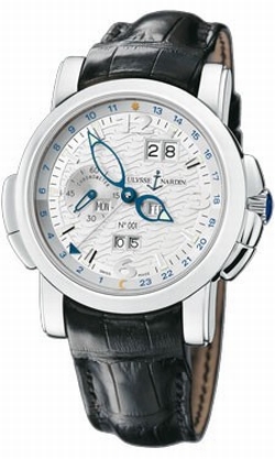 Ulysse Nardin 329-60 GMT Perpetual Mens Automatic Polished Platinum