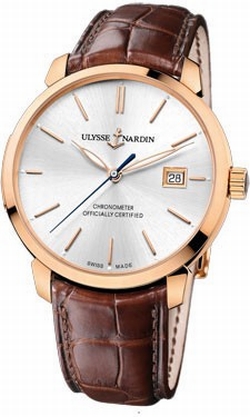 Ulysse Nardin 8156-111-2/90 San Marco Mens Automatic 18kt Rose Gold
