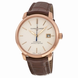Ulysse Nardin 8156-111-2/91 San Marco Mens Automatic 18kt Rose Gold