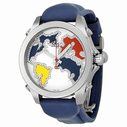 Jacob Co. JCM126 Five Time Zone Unisex Quartz Stainless Steel